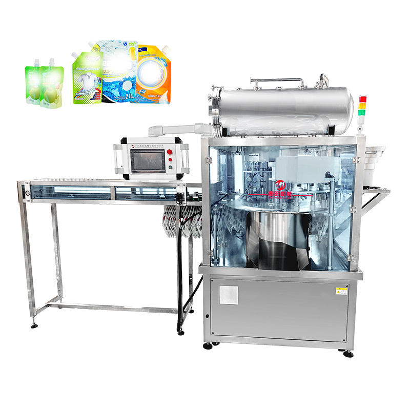 Túi có bốn đầu và máy đóng nắp